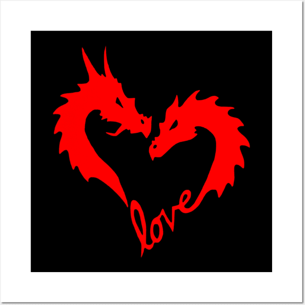 Dragon Love Wall Art by TonyBreeden